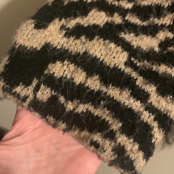 Anthropologie Paloma fringe cardigan animal print long cardigan M - Picture 8 of 9